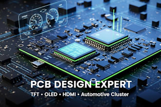 create custom tft, oled, hdmi and automotive digital cluster pcbs