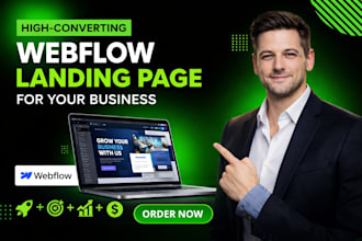 design a high converting webflow landing page for your business