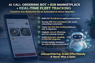 do ai call ordering bot restaurant food marketplace b2b realtime fleet tracking