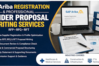 handle sap ariba registration and government tender bid proposals rfp rfq rft