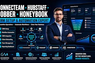 setup connecteam hubstaff jobber honeybook crm integration and automation