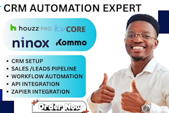 ninox houzz pro automation kommo crm todoist kvcore workflow zapier integration