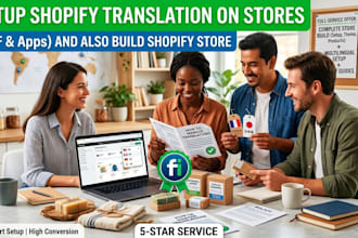 setup shopify translation on stores, PDF, build shopify store website