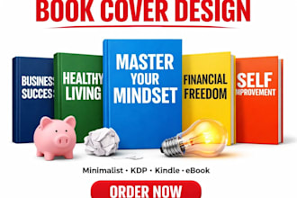 do minimalist nonfiction book cover design, kdp ebook cover design kindle cover