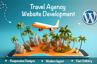 design travel and tour agency website in wordpress with ai chatbot