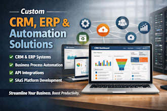 develop custom CRM, erp, and business automation software, saas solution