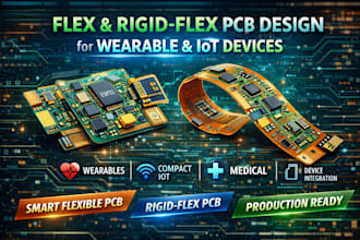 design flex pcb, rigid flex pcb for wearable and iot devices