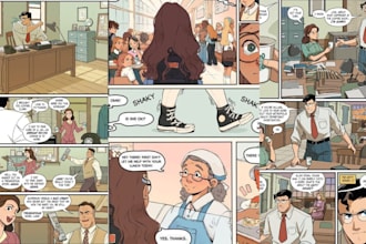 draw a storyboard of your character design