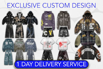 design streetwear graphic tshirt, sweatsuit, tracksuit for your brand