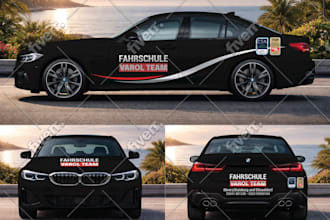 create modern and professional vehicle wrap for your business