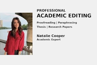 proofread and paraphrase your master and bachelor thesis, or journal manuscript