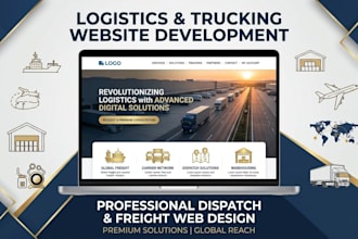 create logistics, trucking, dispatch, freight, moving company website