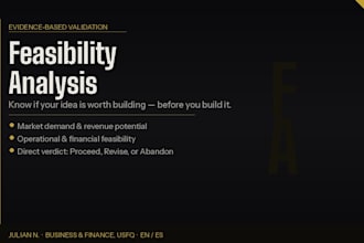 conduct a professional business feasibility analysis for your idea