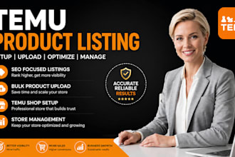 do temu product listing, temu shop setup and product upload