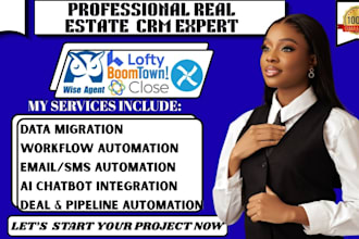 lofty wise agent boomtown ixact contact close crm ai chatbot data migration zaps