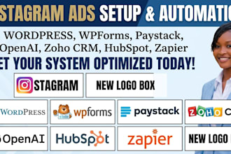 integrate instagram ads wpform wordpress paystack openai zoho crm hubspot zapier