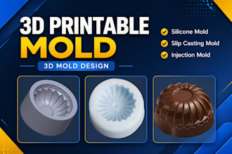 design 3d printable silicone mold, resin mold, candle soap chocolate mold stl