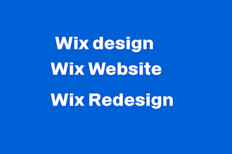 design and redesign wix website