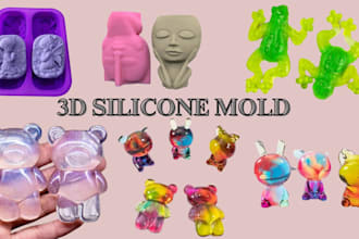 design 3d printable silicone molds for soap, candle and resin casting