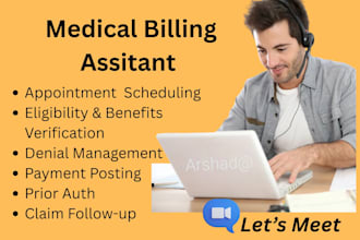 be your medical billing virtual assitant with rcm and enrollment for all payers