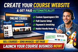 build squarespace landing page course website squarespace brand invoice website
