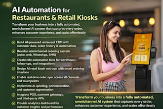 build ai restaurant crm ordering system ominichannel n8n bot, ai retail kiosk
