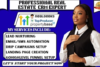ghl real geeks top producer property base funnel landing page email automation