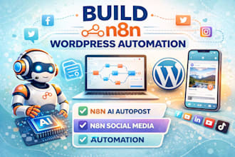 build n8n wordpress automation, n8n ai autopost, n8n social media automation