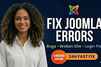 fix joomla website errors, bugs, and issues fast