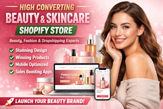 design skincare shopify store beauty website cosmetic store spa skincare store
