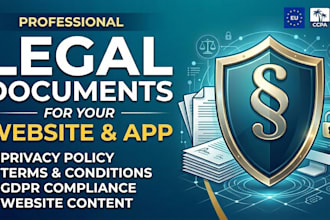draft your privacy policy, terms and conditions, and gdpr for your website