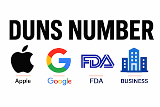 obtain d u n s number for apple, google, business and fda registration