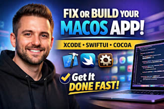 build or fix your macos desktop app using xcode, swiftui, cocoa and appkit