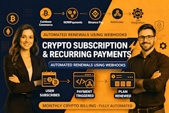 build crypto subscription and recurring payment system with webhook automation