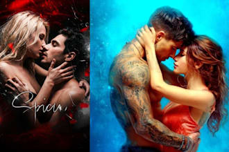 do fantasy dark romance couple art nsfw spicy romance novel cover character art