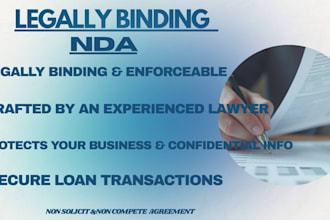 draft  non disclosure and non compete agreements