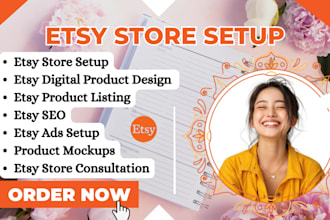 setup etsy shop design etsy digital product hyperlinked planner etsy seo listing