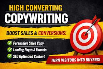 write high converting sales copy and sales funnel