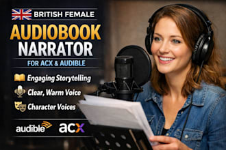 be your audiobook narrator for acx audible with a british storytelling voice