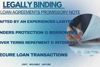 write a loan agreement and promissory note