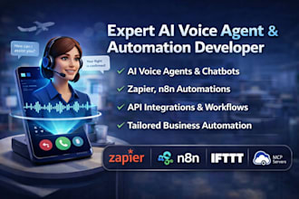 expert ai voice agent,chatbot developer n8n automation,IFTTT,zapier,mcp servers