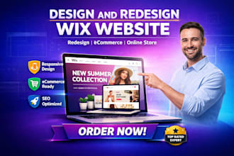 build modern wix website design or redesign wix website and wix ecommerce