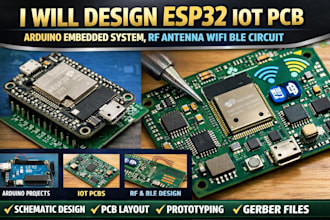 do iot pcb design, esp32 pcb, embedded system pcb, arduino pcb, rf pcb design