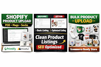 upload print on demand products to your shopify store with printify or printful