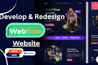 design webflow website, develop responsive webflow website, webflow design