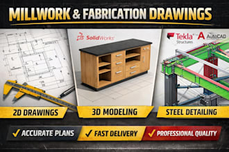 create detailed millwork shop drawings and fabrication drawings