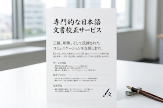 proofread and correct your japanese text as a native speaker