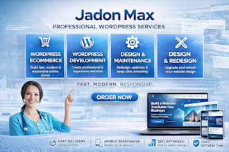 design and maintain  modern professional wordpress website