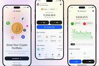 build fintech app, design clean UI UX, create wireframes, with full prototype
