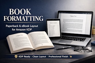do paperback and ebook formating for amazon kdp self publishing